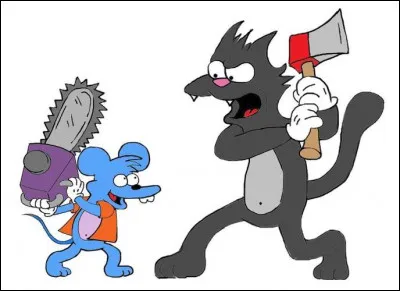 Quel est ce duo, Itchy une souris bleu qui tue à plusieurs reprises un malheureux chat noir en parodiant d'autres séries télévisées ?