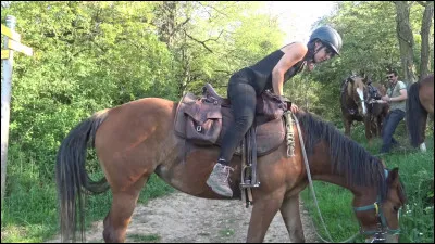 Pour mettre pied à terre, je déchausse :