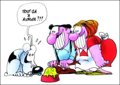 Qui est ce chien, intelligent, intellectuel, philosophe et qui lit Kant, compagnon de la famille Bidochon, des rustres ?