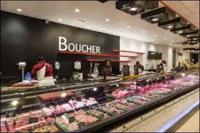 À la boucherie, on peut acheter de la viande.