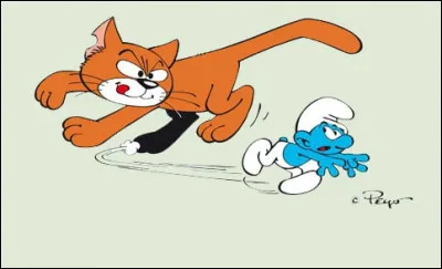 Qui est ce chat, celui de Gargamel qui rêve de croquer un Schtroumpf ?