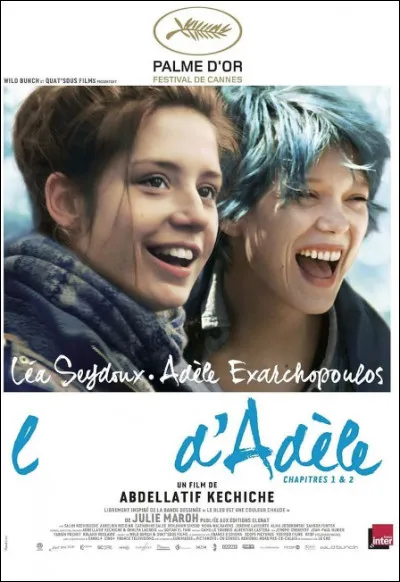 Quel est ce film (2013) d'Abdellatif Kechiche, l'histoire d'un coup de foudre entre deux jeunes femmes qui entrent dans une relation charnelle intense mais destructrice ?