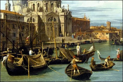 Quel peintre italien est l'auteur de ce tableau intitulé ''Lentrée du Grand Canal, Venise'' ?