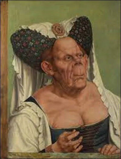 ''Vieille femme grotesque'', appelée aussi ''La Duchesse très laide'', est une peinture d'un primitif flamand réalisée autour de 1513. Des 3 artistes de ce courant, lequel a exécuté ce tableau ?