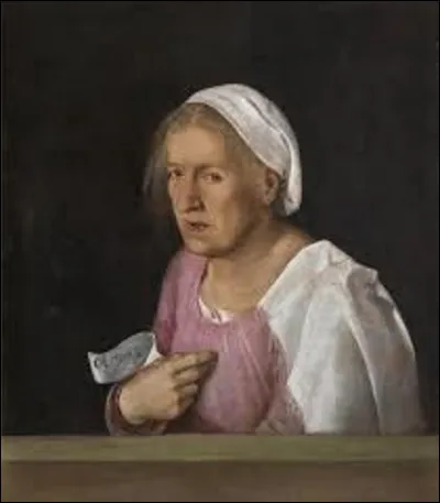 Lequel de ces 3 artistes de la Renaissance italienne a dépeint cette dame, en 1506, sur cette toile intitulée ''La Vieille'' ou ''La Vieille Femme'' ?