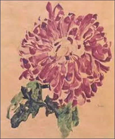 Datant de 1910, à quel expressionniste doit-on ce tableau intitulé ''Chrysanthème rouge'' ?