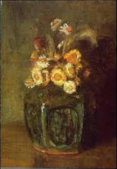 Quel postimpressionniste a réalisé cette nature morte, en 1886, intitulée ''Pot de gingembre rempli de chrysanthèmes'' ?