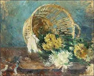 Nature morte peinte en 1885, ''Les Chrysanthèmes'' appelée aussi ''Le Panier tombé'', est une toile impressionniste. Quelle artiste a réalisé ce tableau ?