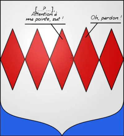 Dans le genre "boîte de sardines", le blason, on ne fait pas mieux parfois...