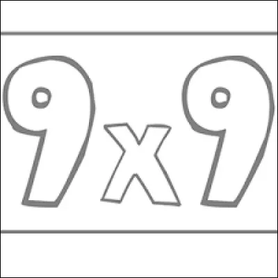 Mathématiques : Donnez le résultat de la multiplication suivante : 9 x 9 = ...