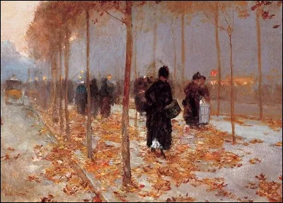Qui a immortalisé cette "Scène d'automne à Paris" ?