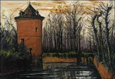 Qui a peint ce paysage d'automne autour d'un donjon ?