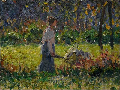 Qui a immortalisé cette scène sous les arbres aux couleurs d'automne ?