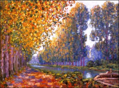 Qui est l'auteur de ce paysage d'automne sur un canal ?