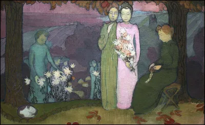 Son tableau s'intitule "Soir d'octobre" :