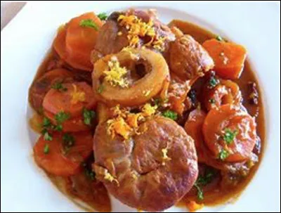 Osso buco est un plat gastronomique d'Espagne