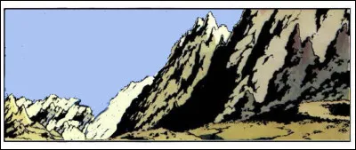 Ici, on a plus joué sur les couleurs... Dans quel album apparaît ce paysage ? (Rogné en bas !)