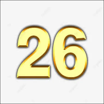 De quel élément chimique le '26' est-il le numéro atomique ?