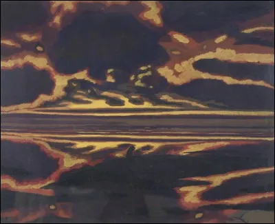 Qui a peint "Marine avec soleil" ?