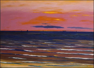 Qui a peint "Marine le soir au soleil couchant" ?