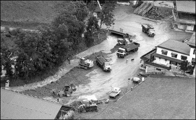 Catastrophe : Le 14 juillet 1987, des pluies diluviennes produisent une violente crue éclair du Borne qui cause la mort d'une vingtaine de personnes. Quel endroit a été particulièrement touché ?