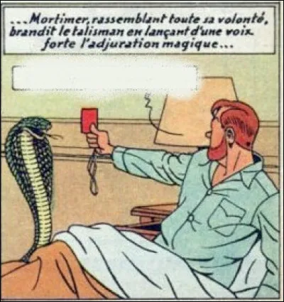 Quelle est la formule qui protège Mortimer dans "Le Mystère de la Grande Pyramide" ?