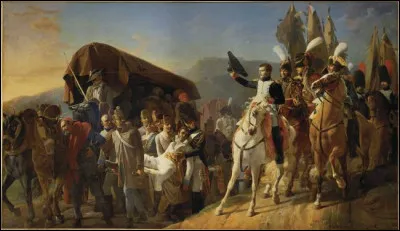 Qui a peint "Napoléon Ier saluant un convoi de blessés autrichiens de la garnison d'Ulm" ?
