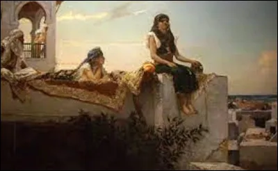 Datant de 1879, ''Soirée sur les terrasses (Maroc)'' est un tableau orientaliste. Qui en est l'auteur ?
