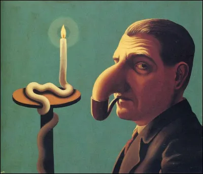 Quel peintre belge est l'auteur de ce tableau intitulé ''La lampe philosophique'' ?