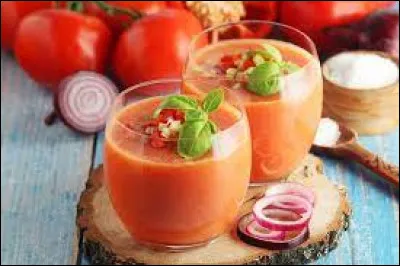 Quel est le nom du potage à base de légumes crus mixés servi froid originaire d'Espagne ?