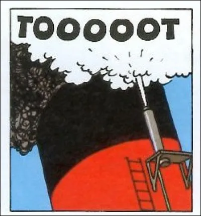 Dans quelle série BD voit-on cette cheminée de bateau à la dernière page ?