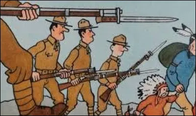 Dans quelle série BD voit-on ces Indiens chassés de leur territoire manu militari ?