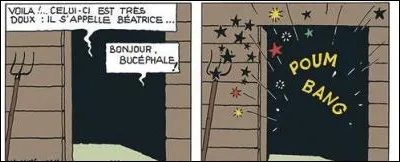 Dans quelle série BD devine-t-on un cheval récalcitrant dans l'écurie ?