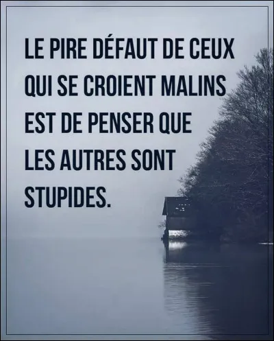 Quel est ton pire défaut ?