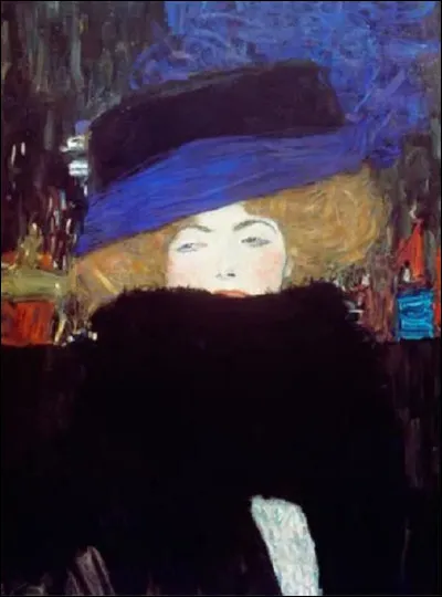 Quel peintre autrichien est l'auteur de ce tableau intitulé ''Femme au chapeau et au boa de plume'' ?
