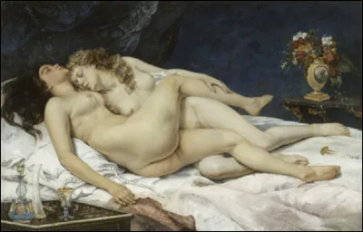 Quel peintre r&eacute;aliste est l'auteur de ce tableau dont le titre est ''Le Sommeil'' ou ''Les Deux Amies'' ?