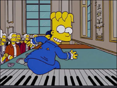 Mais il est devenu fou ! C'est triste, un génie si jeune.
Mais ce n'est pas étonnant quand on sait que c'est Bart.
Quel personnage est interprété ?