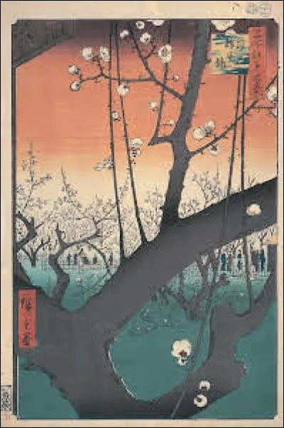 Qui a peint "Le Jardin des pruniers à Kameido" ?