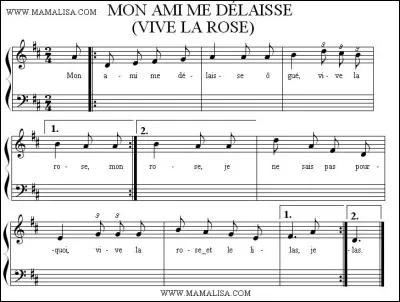 Musique : Complétez ce refrain : "Mon ami me délaisse, ô gué, vive la..."