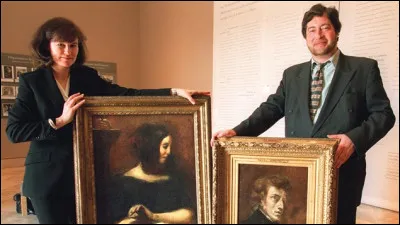 Qui a peint Frédéric Chopin et George Sand ensemble sur une toile, ensuite coupée en deux ?