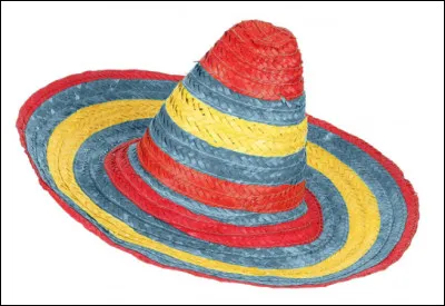 Quel est ce couvre-chef, un chapeau originaire du Mexique, haut au niveau de la t&ecirc;te et poss&eacute;dant un tr&egrave;s large bord ?