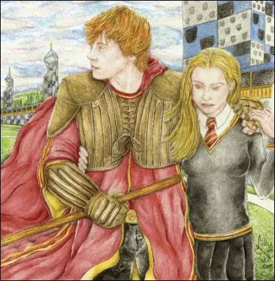 Daprès Ginny Weasley comment sembrassent Ron et Lavander ?