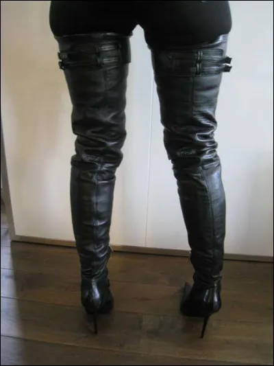 Quelle est cette chaussure, une botte montante au-dessus du genou qui couvre la cuisse ?