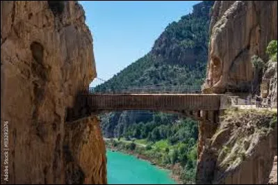 Nous restons en Europe et nous nous rendons au Caminito del Rey. Que diriez-vous d'une petite randonnée sur une passerelle au beau milieu d'un canyon ?