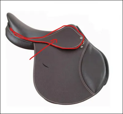 Comment s'appelle cette partie de la selle ?