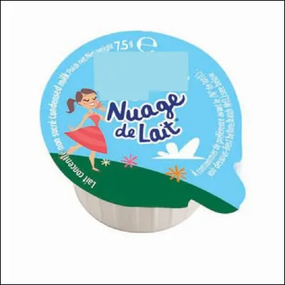 Quelle est la marque de cette dosette de lait concentré non sucré ''Nuage de Lait'' ?