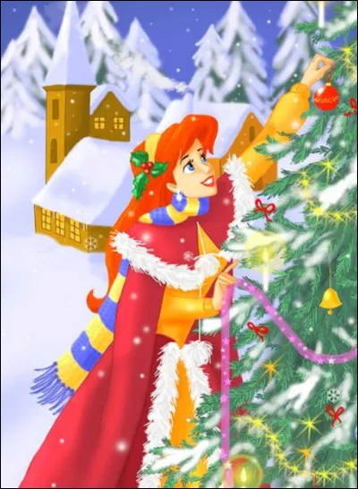 Vous devez dessiner un personnage de dessin animé en père Noël pour un concours, que faites-vous ?