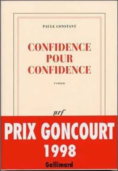 "Confidence pour confidence" est une chanson de...