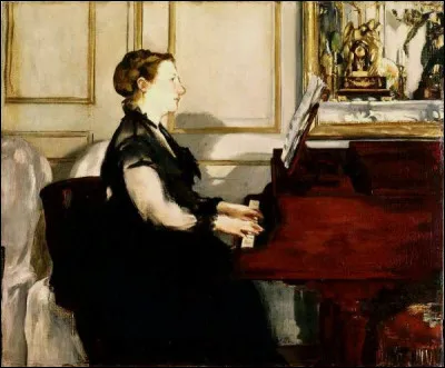 Quel peintre a représenté sa femme au piano ?