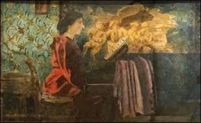 Quel peintre a représenté son épouse au piano ?